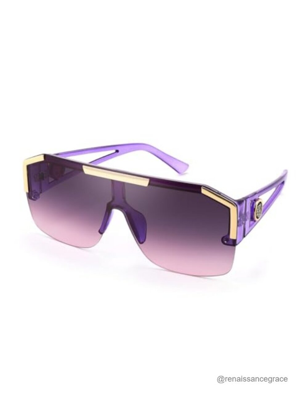 UV400 Shield Sunglasses Unisex Square Oversized Polycarbonate
